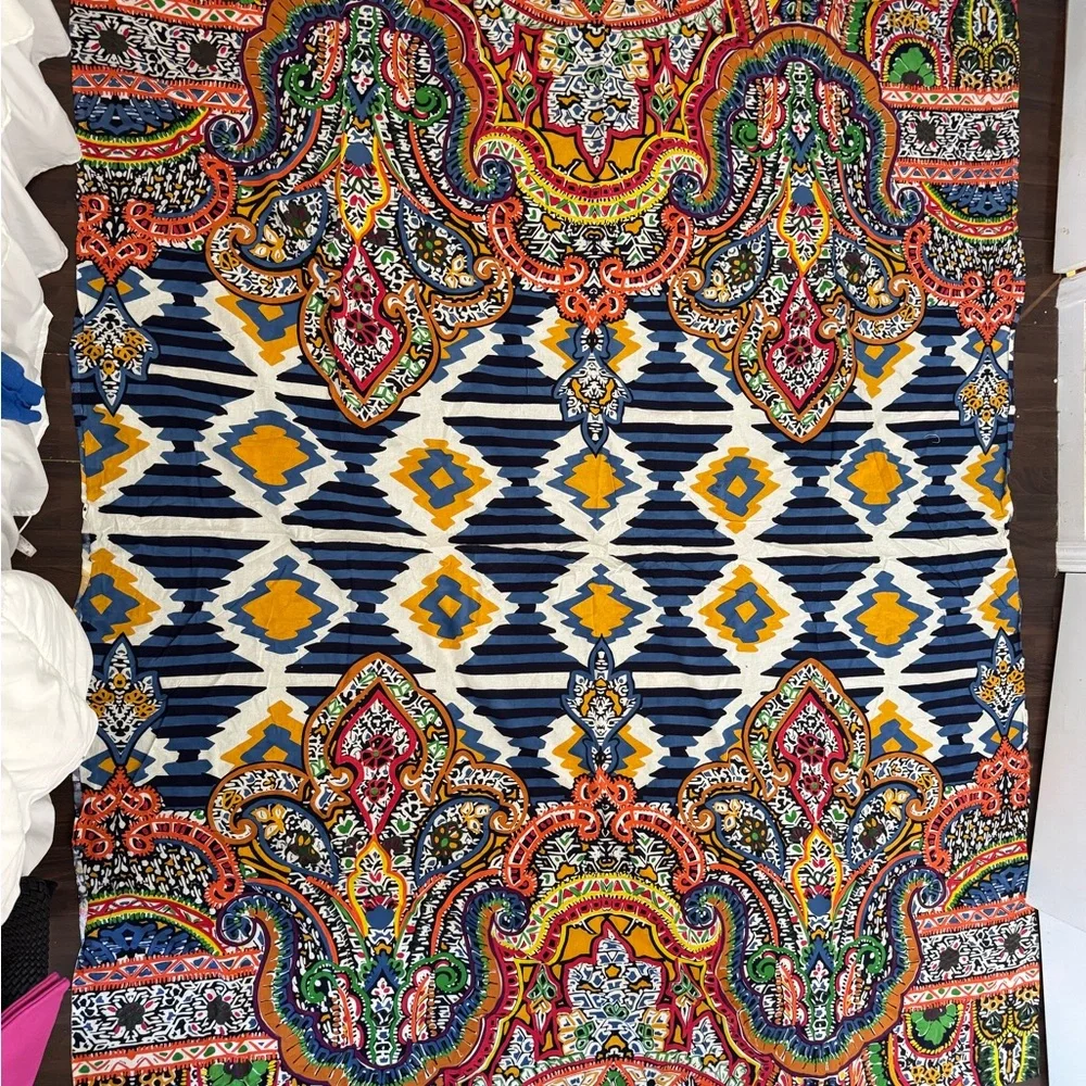 Bohemian Patterned Wall Tapestry 84” x 100”